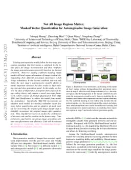 Not All Image Regions Matter: Masked Vector Quantization for
  Autoregressive Image Generation