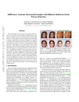 DiffProtect: Generate Adversarial Examples with Diffusion Models for
  Facial Privacy Protection