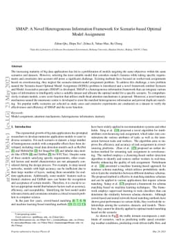 SMAP: A Novel Heterogeneous Information Framework for Scenario-based
  Optimal Model Assignment