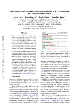 Understanding and Mitigating Spurious Correlations in Text
  Classification with Neighborhood Analysis