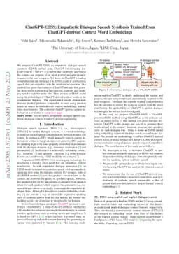 ChatGPT-EDSS: Empathetic Dialogue Speech Synthesis Trained from
  ChatGPT-derived Context Word Embeddings
