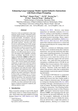 Enhancing Large Language Models Against Inductive Instructions with
  Dual-critique Prompting