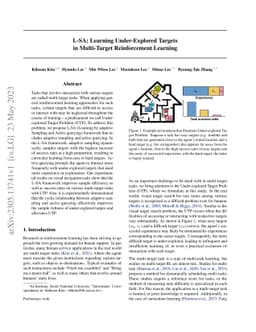 L-SA: Learning Under-Explored Targets in Multi-Target Reinforcement
  Learning