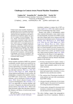 Challenges in Context-Aware Neural Machine Translation
