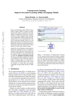 Concept-aware Training Improves In-context Learning Ability of Language
  Models