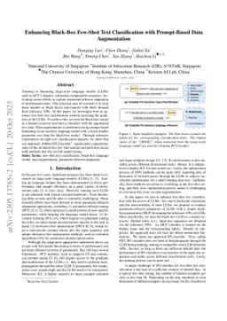 Enhancing Black-Box Few-Shot Text Classification with Prompt-Based Data
  Augmentation
