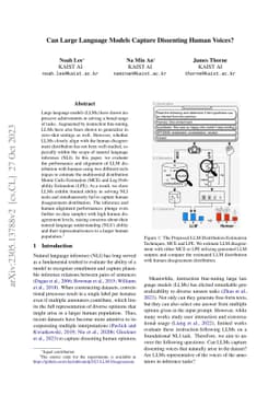 Can Large Language Models Capture Dissenting Human Voices?
