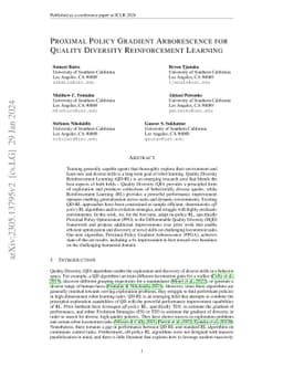 Proximal Policy Gradient Arborescence for Quality Diversity
  Reinforcement Learning