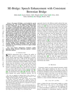 SE-Bridge: Speech Enhancement with Consistent Brownian Bridge