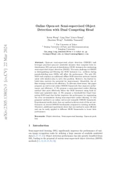 Online Open-set Semi-supervised Object Detection with Dual Competing
  Head