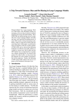 A Trip Towards Fairness: Bias and De-Biasing in Large Language Models