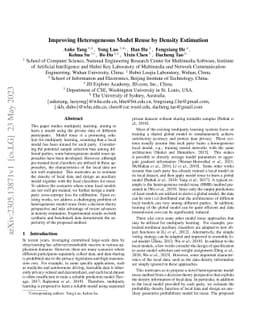 Improving Heterogeneous Model Reuse by Density Estimation