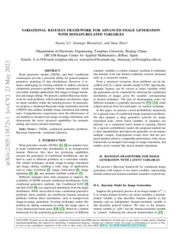 Variational Bayesian Framework for Advanced Image Generation with
  Domain-Related Variables