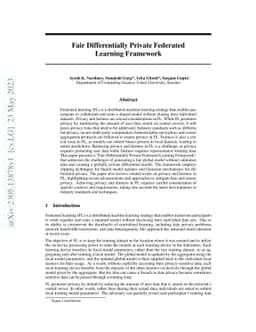 Fair Differentially Private Federated Learning Framework