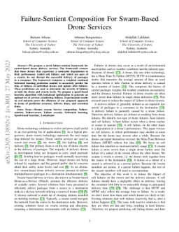 Failure-Sentient Composition For Swarm-Based Drone Services