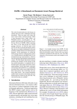 DAPR: A Benchmark on Document-Aware Passage Retrieval