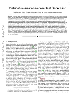 Distribution-aware Fairness Test Generation