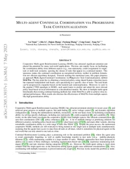 Multi-agent Continual Coordination via Progressive Task
  Contextualization