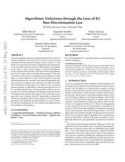 Algorithmic Unfairness through the Lens of EU Non-Discrimination Law: Or
  Why the Law is not a Decision Tree