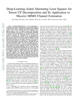 Deep-Learning-Aided Alternating Least Squares for Tensor CP
  Decomposition and Its Application to Massive MIMO Channel Estimation