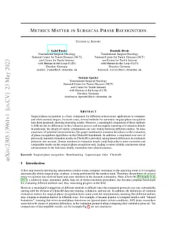 Metrics Matter in Surgical Phase Recognition