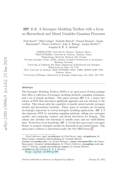 SMT 2.0: A Surrogate Modeling Toolbox with a focus on Hierarchical and
  Mixed Variables Gaussian Processes