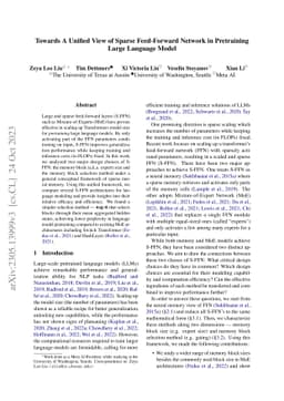 Towards A Unified View of Sparse Feed-Forward Network in Pretraining
  Large Language Model