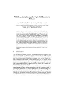 Multi-Granularity Prompts for Topic Shift Detection in Dialogue