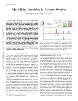 Multi-Echo Denoising in Adverse Weather