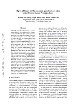 IfQA: A Dataset for Open-domain Question Answering under Counterfactual
  Presuppositions