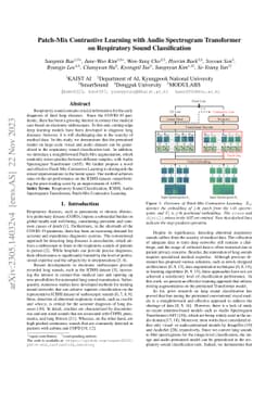 Patch-Mix Contrastive Learning with Audio Spectrogram Transformer on
  Respiratory Sound Classification