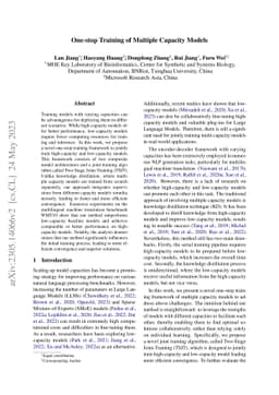 One-stop Training of Multiple Capacity Models