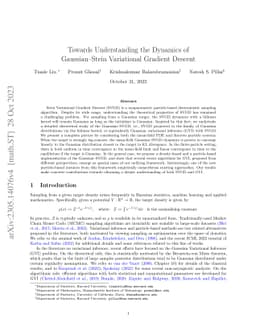 Towards Understanding the Dynamics of Gaussian-Stein Variational
  Gradient Descent