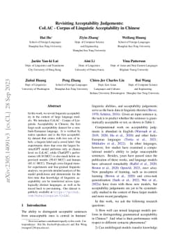 Revisiting Acceptability Judgements