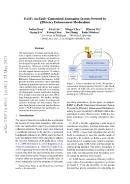 EASE: An Easily-Customized Annotation System Powered by Efficiency
  Enhancement Mechanisms
