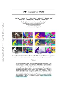SAD: Segment Any RGBD