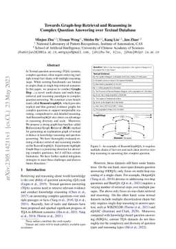 Towards Graph-hop Retrieval and Reasoning in Complex Question Answering
  over Textual Database