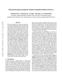 Federated Prompt Learning for Weather Foundation Models on Devices