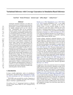Amortized Variational Inference with Coverage Guarantees