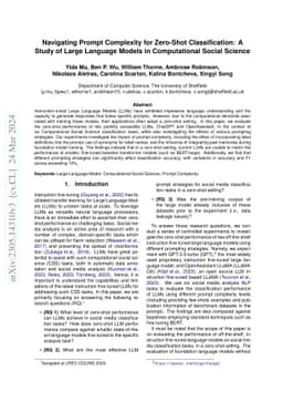 Navigating Prompt Complexity for Zero-Shot Classification: A Study of
  Large Language Models in Computational Social Science