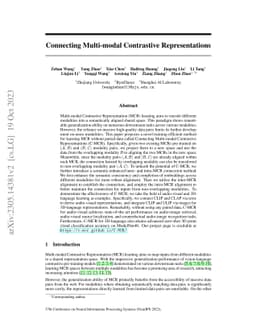Connecting Multi-modal Contrastive Representations