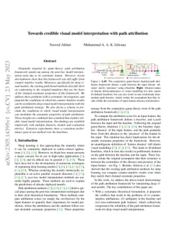 Towards credible visual model interpretation with path attribution