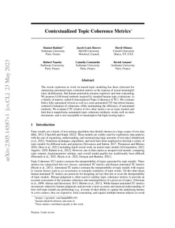Contextualized Topic Coherence Metrics