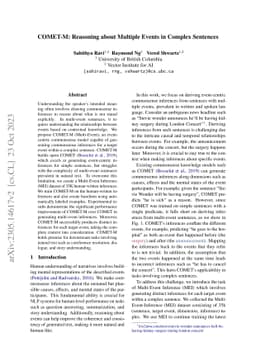 COMET-M: Reasoning about Multiple Events in Complex Sentences