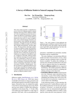 A Survey of Diffusion Models in Natural Language Processing
