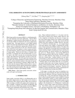 Collaborative Auto-encoding for Blind Image Quality Assessment