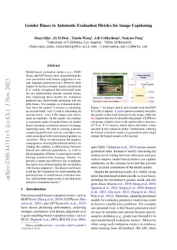 Gender Biases in Automatic Evaluation Metrics for Image Captioning