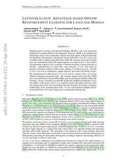 Leftover Lunch: Advantage-based Offline Reinforcement Learning for
  Language Models