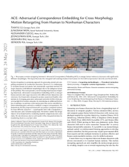 ACE: Adversarial Correspondence Embedding for Cross Morphology Motion
  Retargeting from Human to Nonhuman Characters