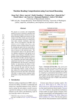 Machine Reading Comprehension using Case-based Reasoning